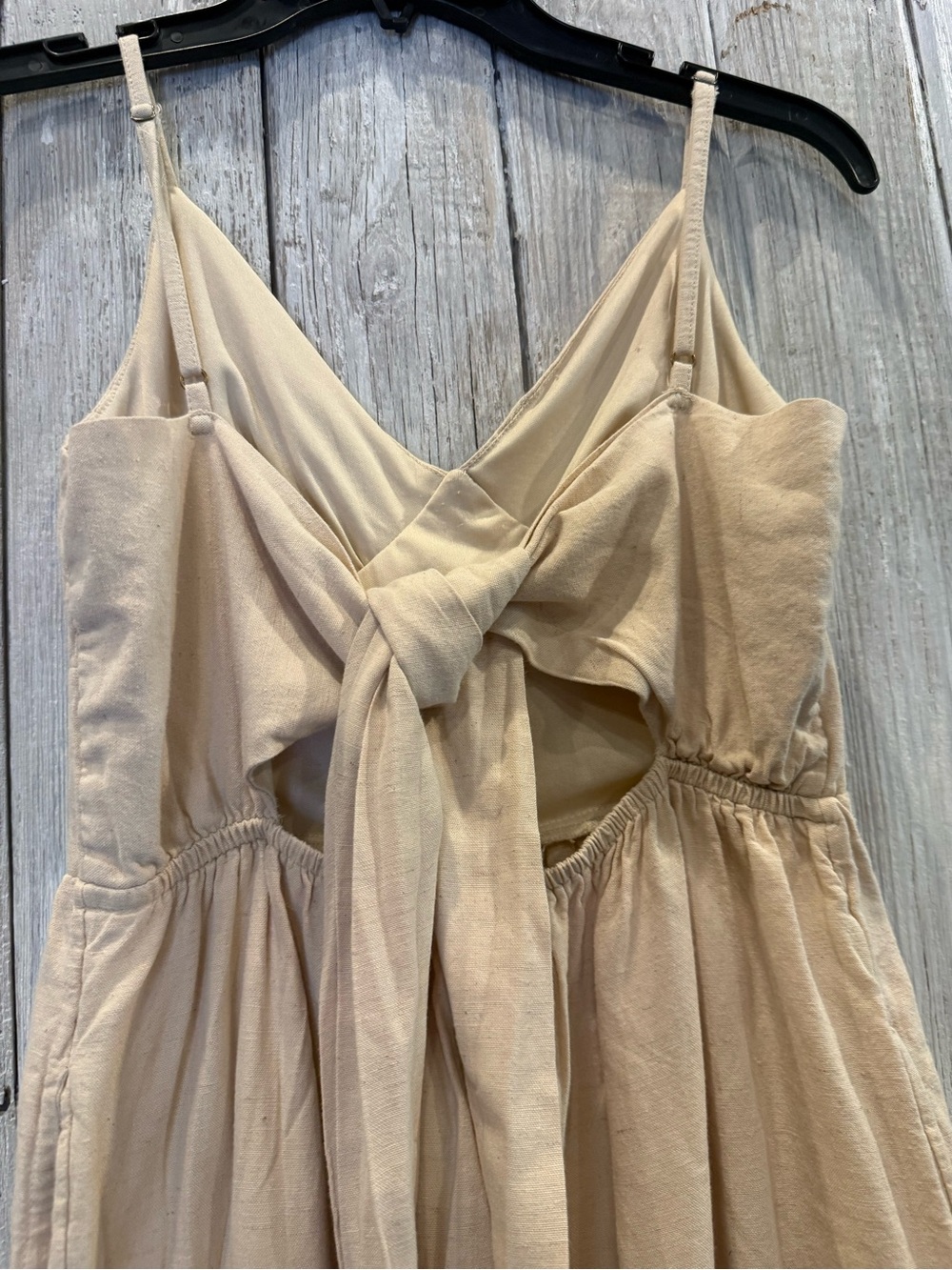 Japna Cream V-Neck Spaghetti-Strap Jumpsuit - Picture 6 of 11